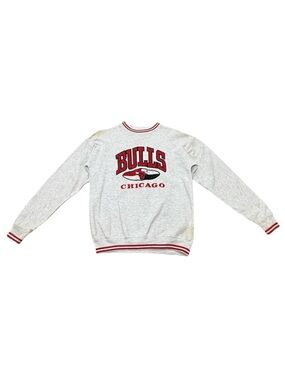 Vintage Chicago Bulls Sweatshirt Legends Athletic Gray Red USA Stitched Logo 80s